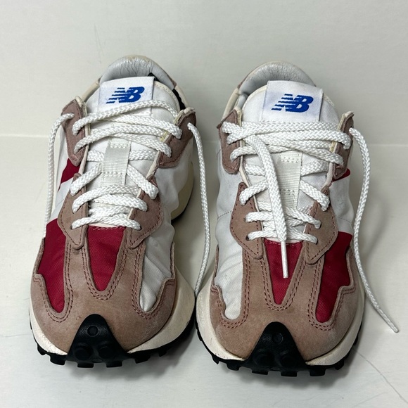New Balance 327, in a white, pink, and red colorway size 7.5 - Picture 2 of 14